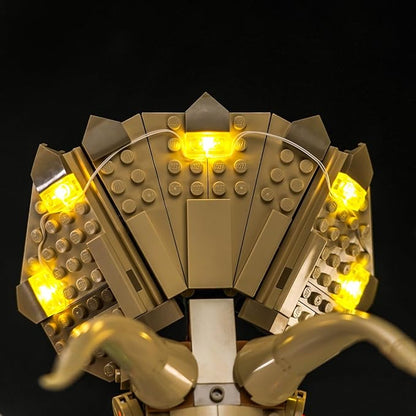 Upgraded Led Light Kit Compatible with Lego Dinosaur Fossils Triceratops Skull Building Set Lights Decoration Compatible with Lego 76969 (Model Not Included)