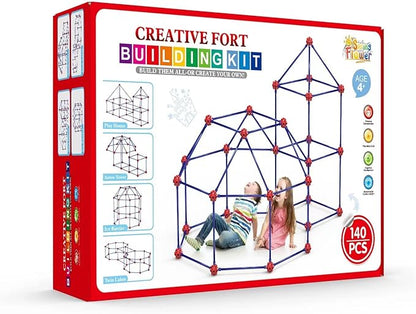 Fort Building Kit for KidsSTEM Construction Toys Christmas &amp Birthday Gift for 4 5 6 7 8 9 10 11 12 Years Old Boys and GirlsUltimate Creative Set for Indoor &amp Outdoors Activity140 PcsOrig
