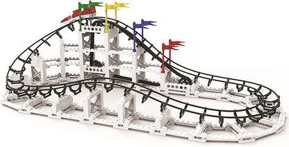 CDX Blocks: Little Dipper - 324 Pcs Building Brick Set Gravity Powered Roller Coaster Model Promotes STEM Learning