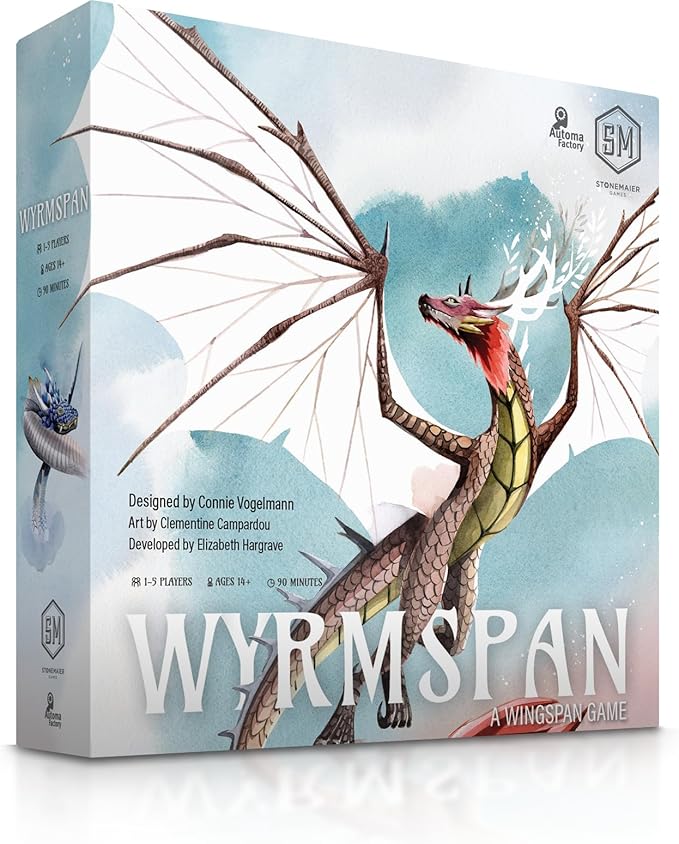 Stonemaier Games: Wyrmspan (Base Game) - A Wingspan Game by Connie Vogelmann | Build a Cavernous Sanctuary for Unique Stunning Dragons | Strategy Board Game for Adults &amp Family | 1-5 Players 120