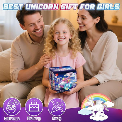 Lehoo Castle Remote Control Car for Girls 360° Rotating Unicorn Monster Truck with Light &amp Music 4WD All Terrain RC Stunt Car Rechargeable 2.4GHz RC Truck for 3 4 5 6 7 8 Girls Birthday Gift