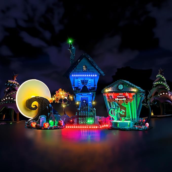 Led Light Kit Compatible with Lego Disney Tim Burton's Christmas 21351 Building Set Gift Idea for Adult Builders and Fans (Model Not Includd)