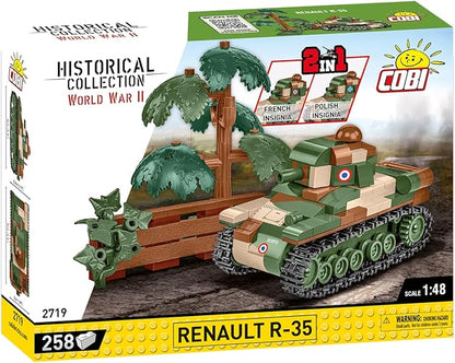 COBI Historical Collection World War II Renault R-35 Light Tank Building Set 93 Pieces