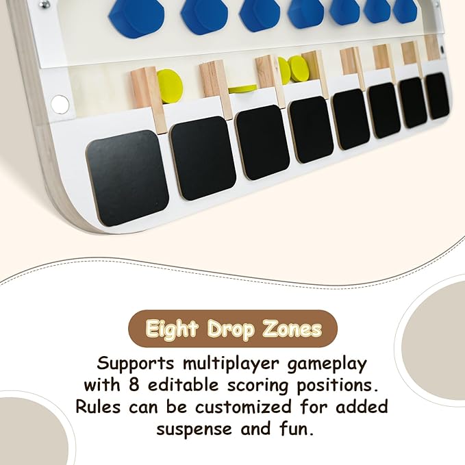 Zhenx Extra Large Prize Drop Board 41.3 x 23.6 Prize Drop Disc Game Wood Disc Drop Games for Family Parties Parties Trade Show Booth and Carnival Game