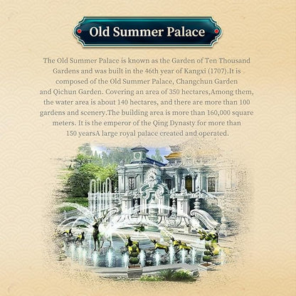 Old Summer Palace Micro Brick Building Set (5372 Pieces) – Landmark Model Chinese Imperial Garden Architecture Educational Toy Gift for Kids and Adults