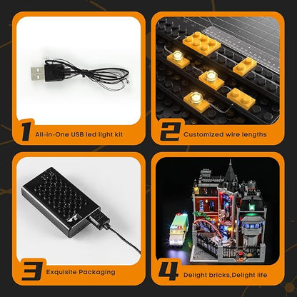 LIGHTAILING Light for Lego-76300 Arkham Asylum — Easy Install Hidden Wiring Home Decor &amp Gift-Ready (Model Not Included)