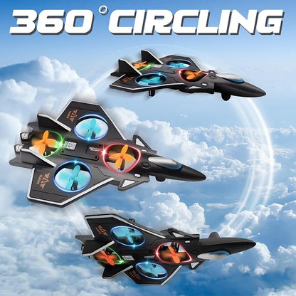 Snugzy Foam RC Plane Remote Control Airplanes for Kids 8-16 360° Flip Stunt Roll RC Airplane with Colorful Lights Airplane Toys Gifts for Boys