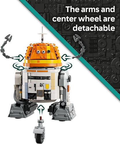 LEGO Star Wars: Ahsoka Chopper (C1-10P) Astromech Droid Set - Building Toy for Kids Ages 10+ - Makes a Great Gift for Boys and Girls - Model Kit and Room Decor Idea for Sci-Fi Adventure Fans - 75416