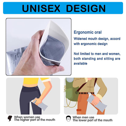 Moodooy Disposable Emergency Urinal Bag, 12 Pack Portable Camping Pee Bags, Travel Pee Bags, Traffic Jam Emergency Portable Urine Bag, Vomit Bags, for Men Women Kids Patient