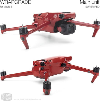 WRAPGRADE Full Skin Stickers for DJI Mavic 3 / Mavic 3 Classic (Super RED)