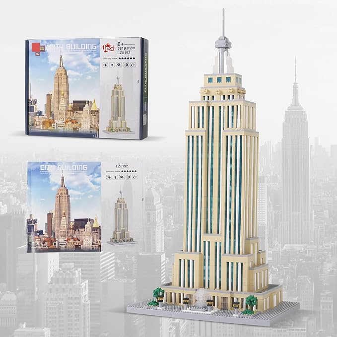 3819PCS New york Empire State Micro Mini Building Blocks SetCommemorative Architectural Model BuildingUnique Choice for 14+ Kids or Adults