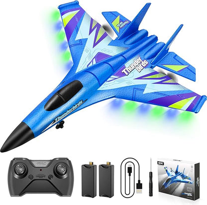 4DRC Foam RC Plane for Kids Adults Remote Control Airplane RC Jet Helicopter Drone Plane for Kids Adults Beginner Easy to Fly RC Fighter Remote Control Aircraft with Automatic Balance Gyro