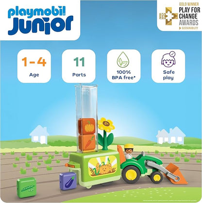 Playmobil Junior: Tractor with Load and Drop Planter