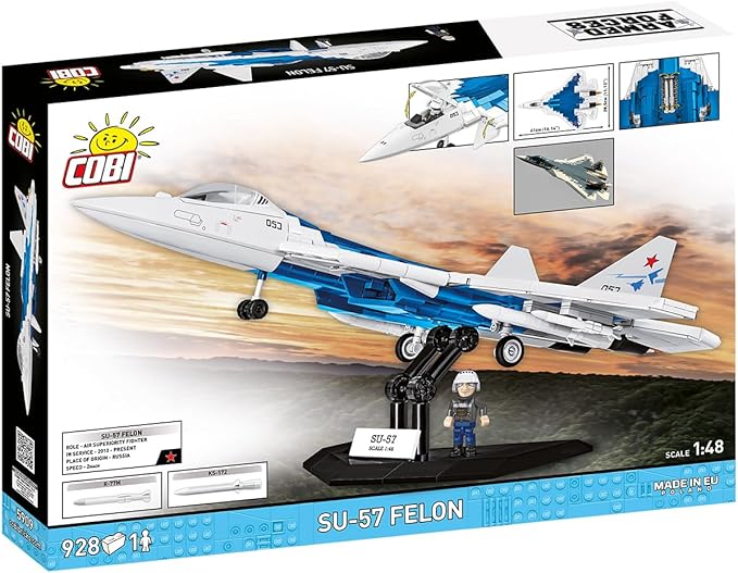 COBI Armed Forces SU-57 Felon Plane Building Set 928 Pieces