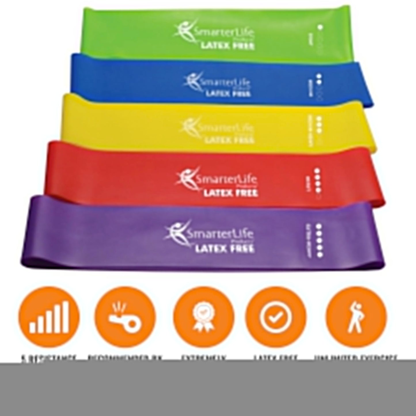 SmarterLife Resistance Bands for Working Out, Latex-Free Exercise Bands for Women, Men, 5 Extra Wide Workout Bands for Weight Loss, Home Gym, Booty Bands, Physical Therapy Bands, Workout Guide
