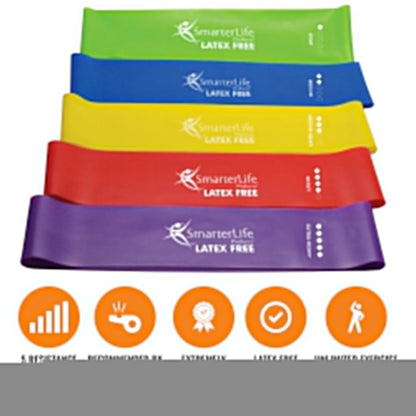 SmarterLife Resistance Bands for Working Out, Latex-Free Exercise Bands for Women, Men, 5 Extra Wide Workout Bands for Weight Loss, Home Gym, Booty Bands, Physical Therapy Bands, Workout Guide