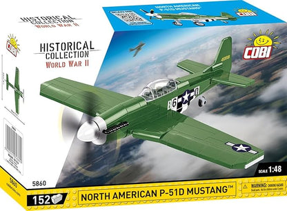 COBI Historical Collection North American P-51D Mustang Aircraft Building Set 150 Pieces
