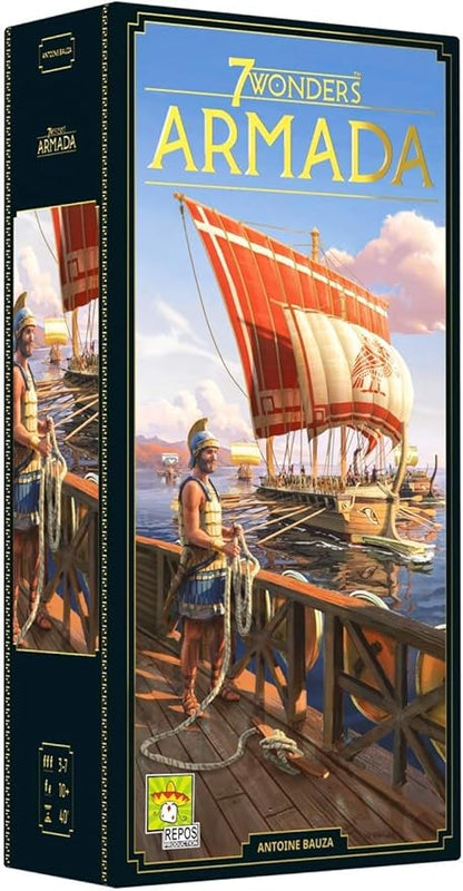 Asmodee 7 Wonders Armada Board Game EXPANSION - Conquer the Seas and Explore Distant Isles Civilization Strategy Game for Kids and Adults Ages 10+ 3-7 Players 40 Min Playtime