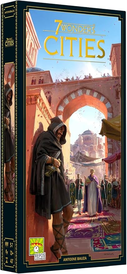 Asmodee 7 Wonders Cities Board Game EXPANSION - Forge Alliances and Expand Your Influence Civilization Strategy Game for Kids and Adults Ages 10+ 3-7 Players 40 Min Playtime