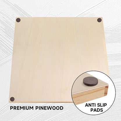 GSE Games &amp Sports Expert 1-4 Player Wooden Shut The Box Dice Board Game with 8 Dice. 4-Way 10 Numbered Shut The Box Set of Popular English Pub Board Game - Natural Wood