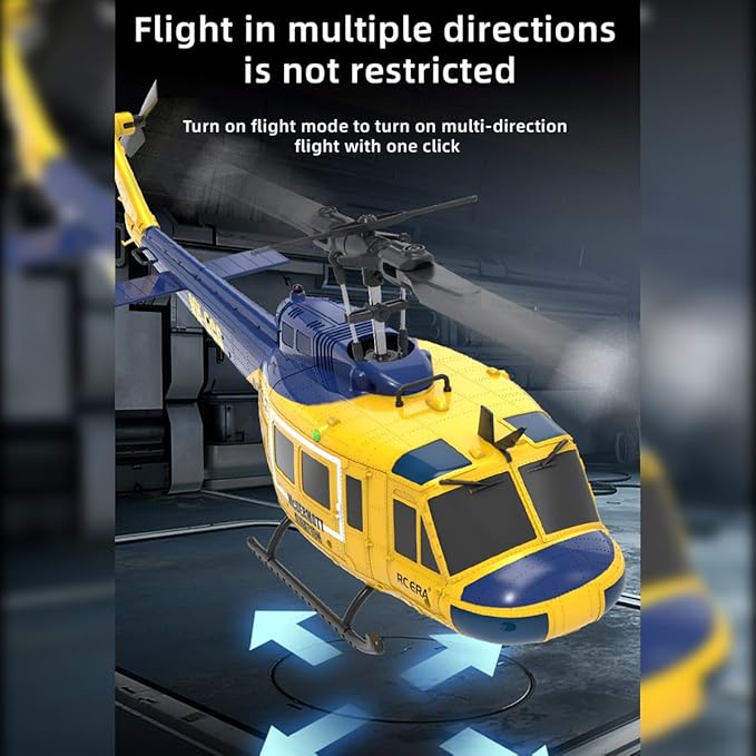 C032 UH-1 Huey RC Helicopter for Adults 1/48 Scale 2.4G 6CH Flybarless Remote Control Military Helicopter 3D Stunt Flight &amp High-Precision RC Airplane for Beginners
