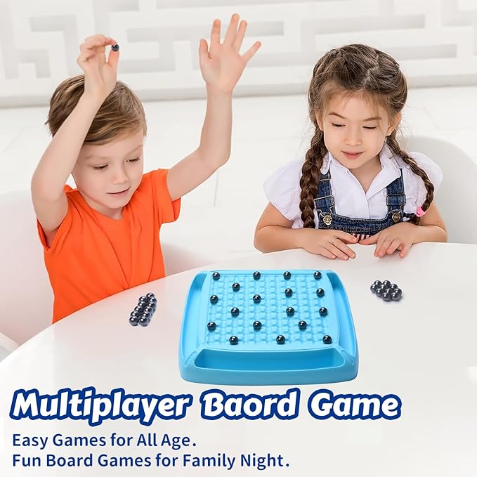 Magnet Game Magnet Chess Game for Kids 8-12 with 28pcs Magnetic Board Games for Kids and Adults Gifts for Boys &amp Girls 2-4 Players (Blue 28)