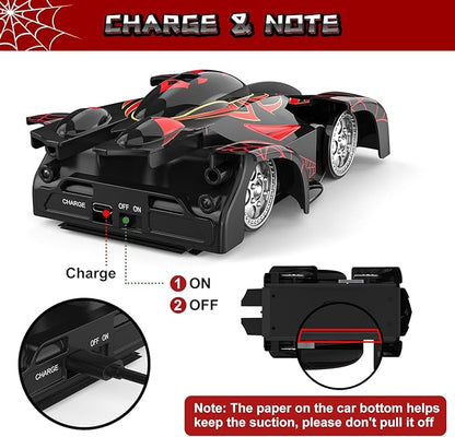Wall Climbing Remote Control Car 360° Rotating RC Stunt Car with Headlight Rechargeable RC Cars Toys for 3 4 5 6 7 8-12 Year Old Boys Girls Kids