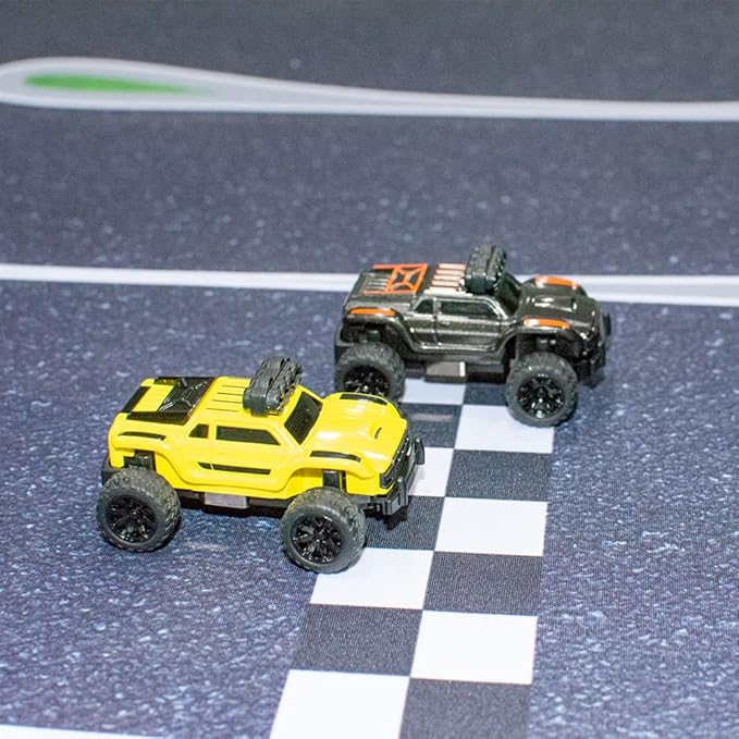 1:76 Turbo Racing Scale RC Sport Car Table Racing Remote Control Mini Model Car Full Proportional RTR Kit Toys (Monster Truck Yellow)