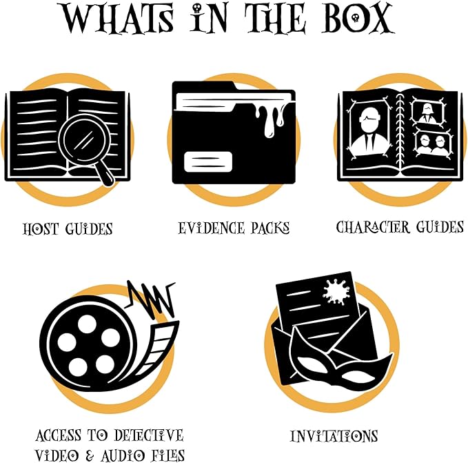 Masters of Mystery 1920s Roaring 20s Murder Mystery Dinner Party Game – Speakeasy Whodunnit Party Game for Adults – 4–20 Players