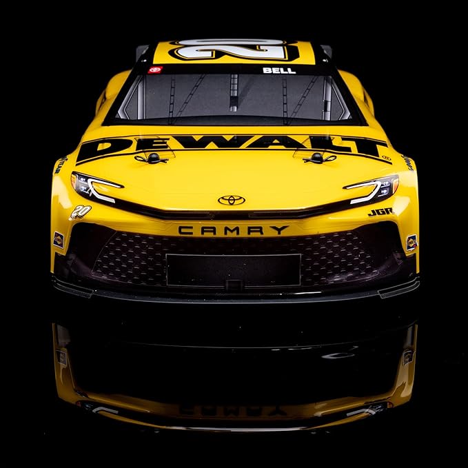 Losi 1/12 NASCAR RC Race Car Christopher Bell® No. 20® 2025 DEWALT Toyota Camry XSE 2S AWD RTR Brushed On-Road Battery &amp Charger Included Yellow LOS1122520