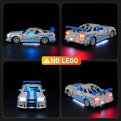 LIGHTAILING Led Light for Lego-42210 2-Fast-2 Furious Nissan Skyline GT-R (R34) Car - Valentine’s Day Edition - Easy Install Hidden Wiring Home Decor &amp Gift-Ready (Model Not Included)