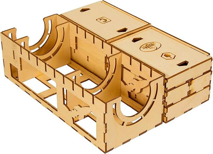 The Broken Token Game Organizer Compatible with Terraforming Mars: Ares Expedition - Wooden Game Organizing Box with Multiple Trays
