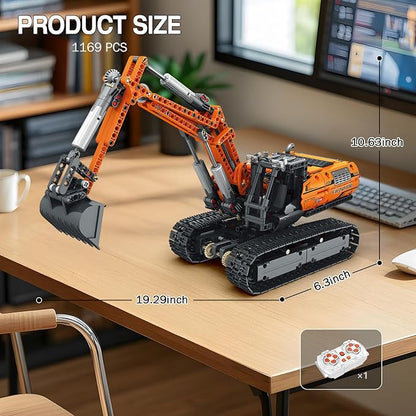 Reobrix RC Excavator Building SetAPP Remote Control Excavator Model with MotorTruck Construction Setss for Adults 22003Vehicle Building Blocks Engineering Gifts 1106 PCS