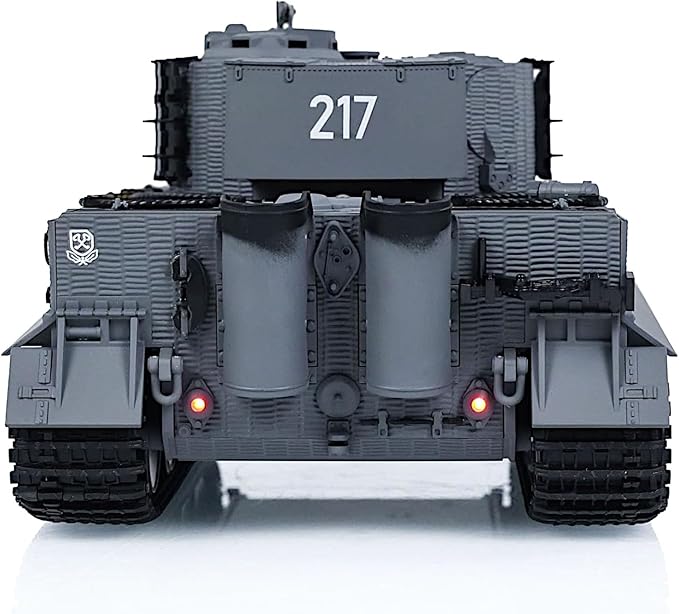 POCO DIVO German Tiger I Heavy Tank 1/24 Infrared IR Combat Panzer RTR 2.4Ghz RC Armored Vehicle Taigen 3841-11-M Standard Paintless Middle Version Sound Light Recoil WWII Military Model Gray