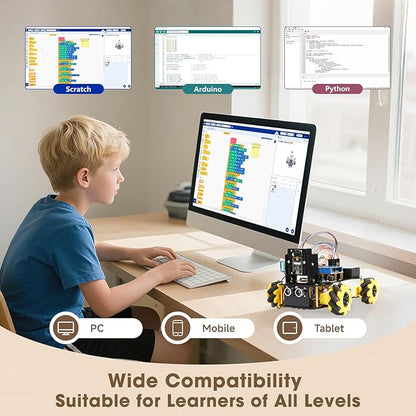 Robotics Kit for Kids Ages 8–12 12-16 ACEBOTT Smart Robot Car Kit with 3MP Camera STEM Toys for Boys Compatible with Arduino &amp ScratchApp &amp Remote ControlSTEM Gift for Boys GirlsTeens an