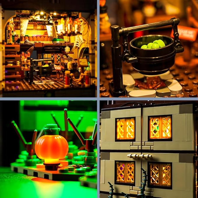 BrickBling LED Lighting Compatible with Lego 21341 Hocus Pocus: The Sanderson Sisters' Cottage Remote Control Version Light (Lights Only No Model)