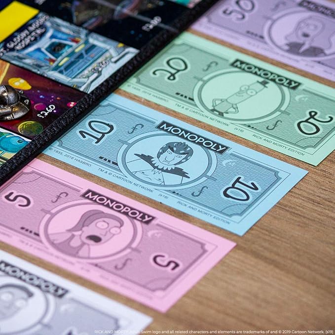 Monopoly Rick &amp Morty Board Game | Collectible Monopoly Game Based On Adult Swim Series Rick &amp Morty | Officially Licensed Rick &amp Morty Board Game