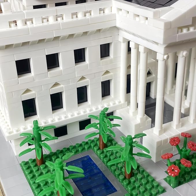 White House Micro Brick Building Set (2300 Pieces) – Landmark Model Educational Toy Gift for Kids and Adults