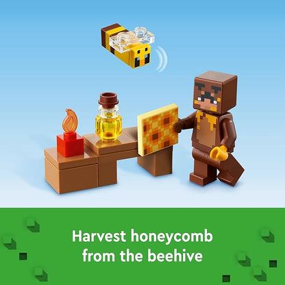 LEGO Minecraft The Bee Cottage Building Set - Construction Toy with Buildable House Farm Baby Zombie and Animal Figures Game Inspired Birthday Gift Idea for Boys and Girls Ages 8 and Up 21241