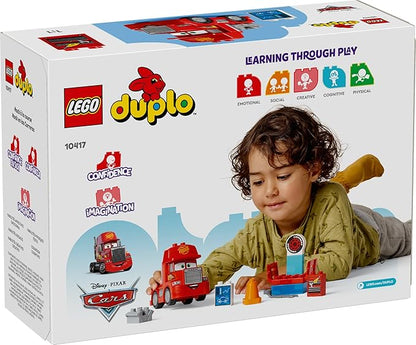 LEGO Disney Pixar Mack at The Race Cars Toys - Pixar Cars Birthday Gift for Toddlers Preschool Boys &amp Girls Ages 2+ - Educational Building Toys Set - 10417