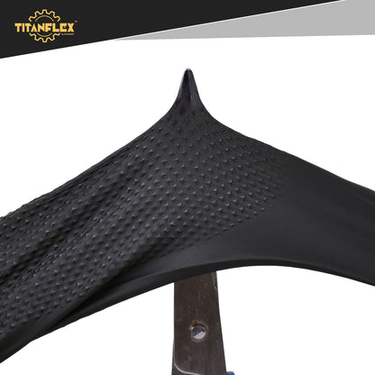 TitanFlex Heavy Duty Black Industrial Nitrile Gloves, 8-mil, XL, Box of 100, Latex Free, Raised Diamond Texture, Powder Free, Food Safe, Rubber Gloves, Mechanic Gloves