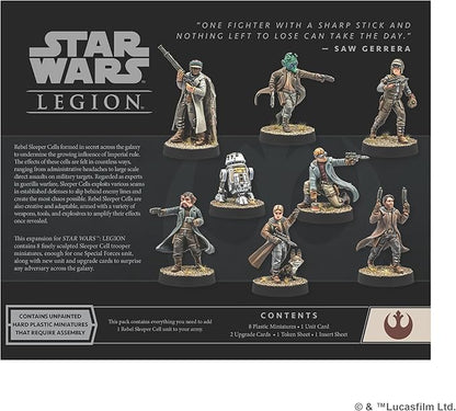 Star Wars: Legion Rebel Sleeper Cell Unit Expansion - Strike from The Shadows! Tabletop Miniatures Strategy Game Ages 14+ 2 Players 3 Hour Playtime Made by Atomic Mass Games