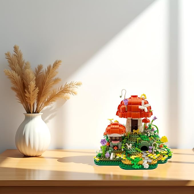 Mushroom House Micro Building Blocks Set2798 PCS Mini Treehouse Architecture Building Sets for Adults TeensMicro Japanese Sakura Bonsai Tree BricksCreative Collectible Gifts for Kids 14+