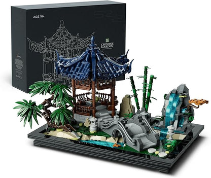Nifeliz Chinese Garden Building Set Aesthetic Display Model for Home or Office Décor Ideal Gift for Gardening and Mindfulness Enthusiasts (1877 PCS NF10311)