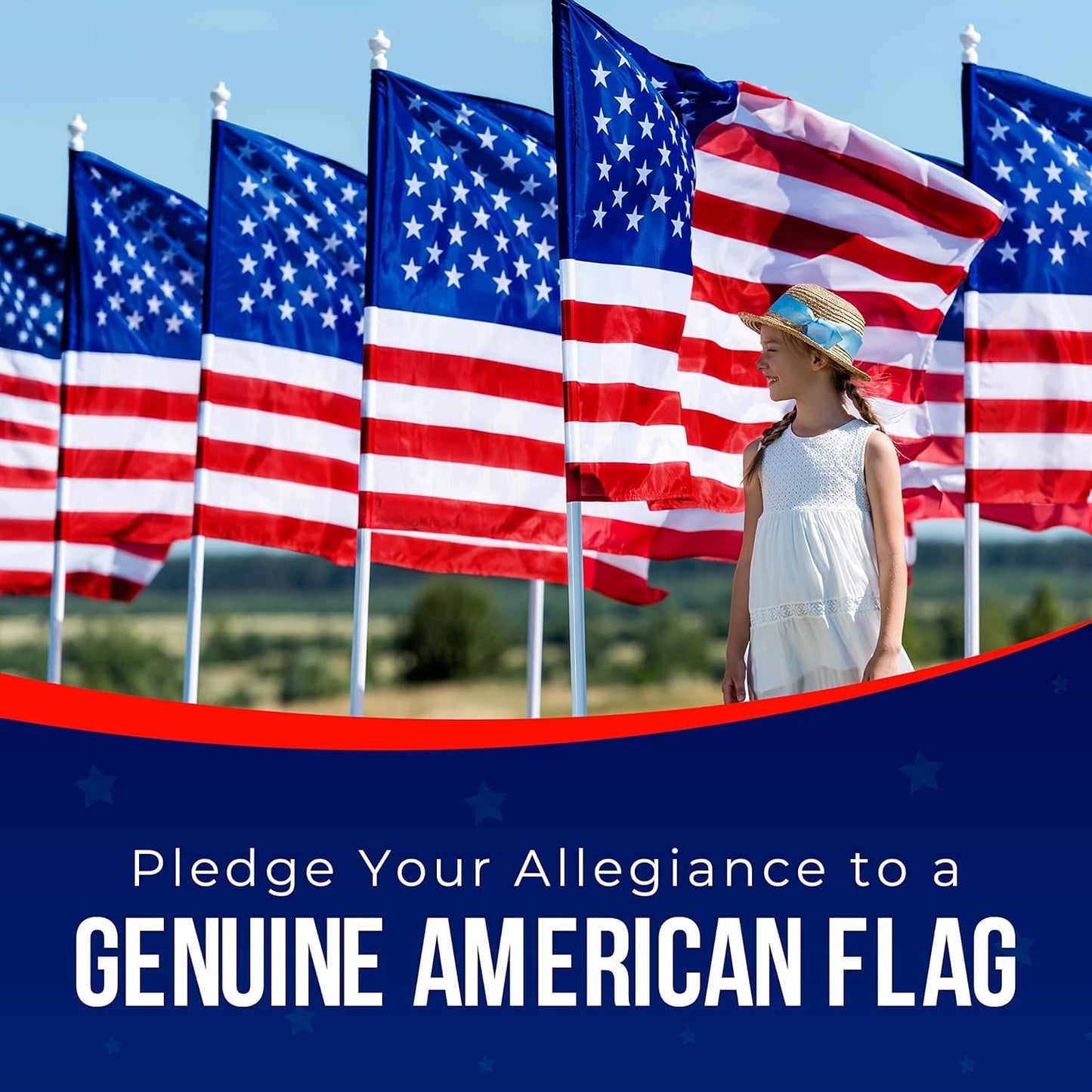 American Flag | American Flags for Outside 3X5 |100% Made in USA Flag - Premium US Flag 3X5 Heavy Duty Outdoor with Embroidered Stars and Sewn Stripes.