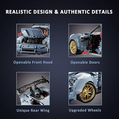 Sports Car Building Block Kits for Adults Challenging Racing Car Model Building Sets Super Cars Display Model Collectible Birthday Gifts for 14 15 16+ Years Old Boys Teenage Boys(2100PCS)