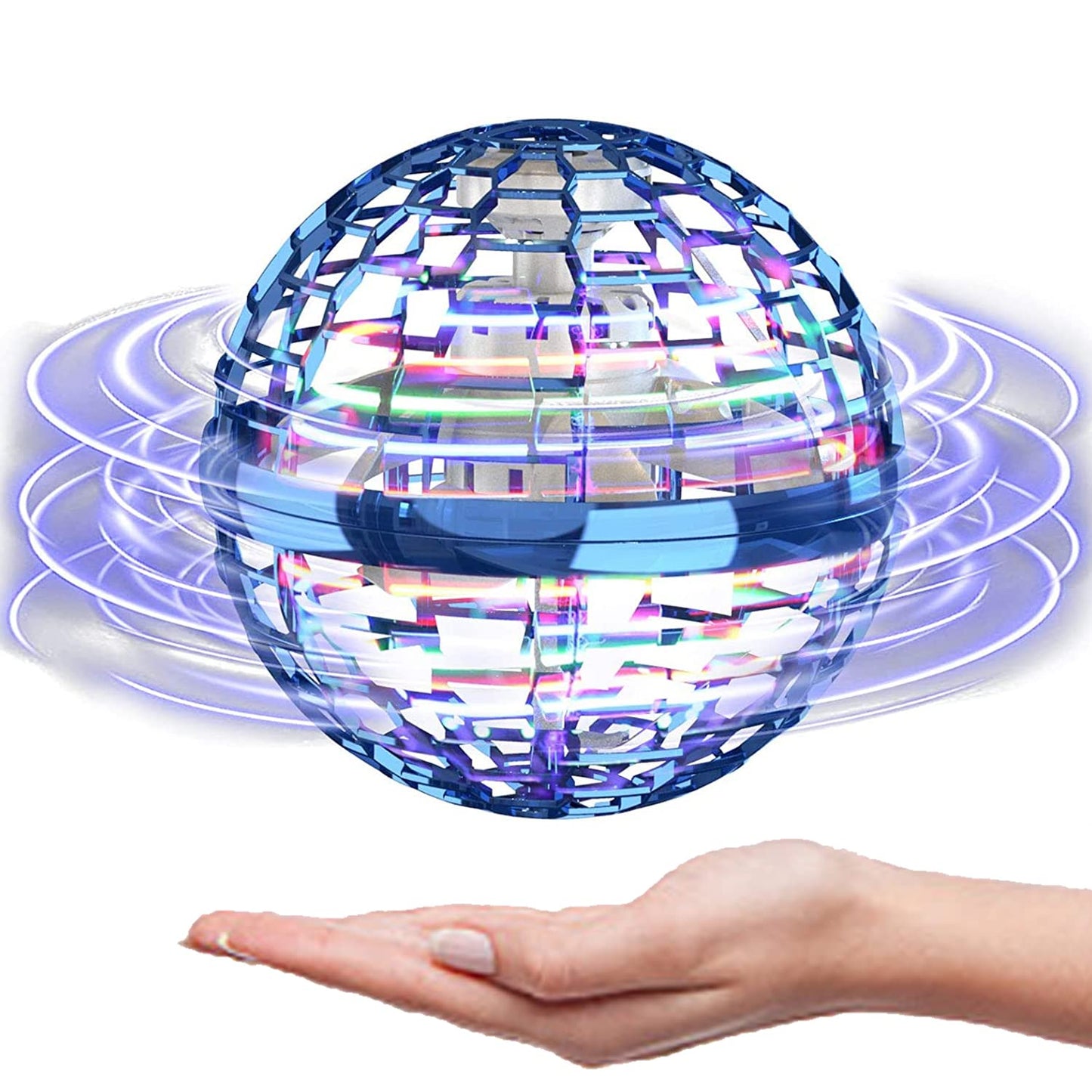 ATHLERIA Magic Flying Orb Ball Toys with Lights,UFO Hand Operated Mini Drones,Cosmic Globe Hover Ball, Boomerang Summer Outdoor Toys,Coolest Birthday Gifts for 6 7 8 9 10+ Year Old Boys Girls Teens