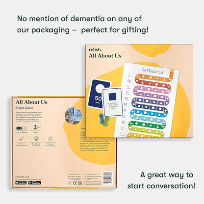 Relish All About Us Dementia Board Game Dementia Activities for Seniors Alzheimer's Activities