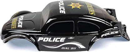 SummitLink Custom Body Compatible for 1/10 1/8 Scale RC Car or Truck (Truck not Included) (Police Black)