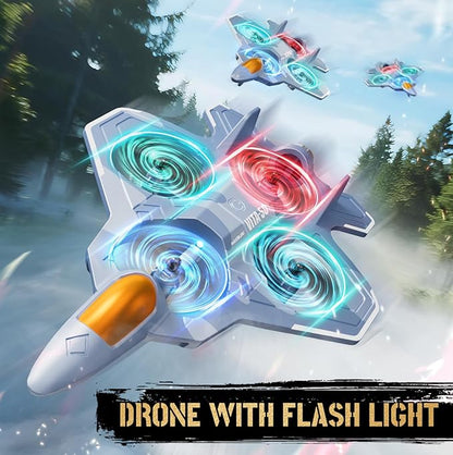RC Planes for Kids Adults V50 Foam Remote Control Airplane Jet Helicopter Drone Toys for Kids Adults 8-12 12-16 Remote Control Plane Airplane Toys with Led Lights 360° Flip Stunt Rotation
